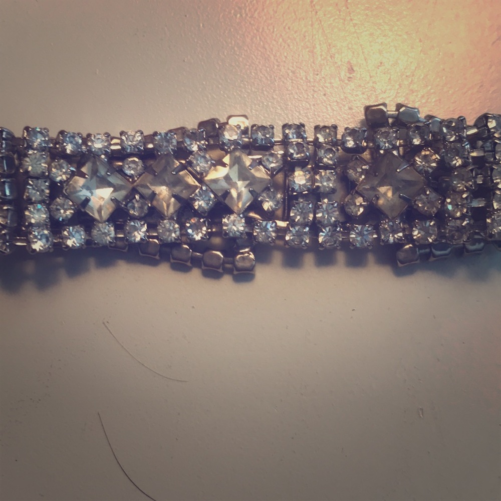 Silver diamond bracelet